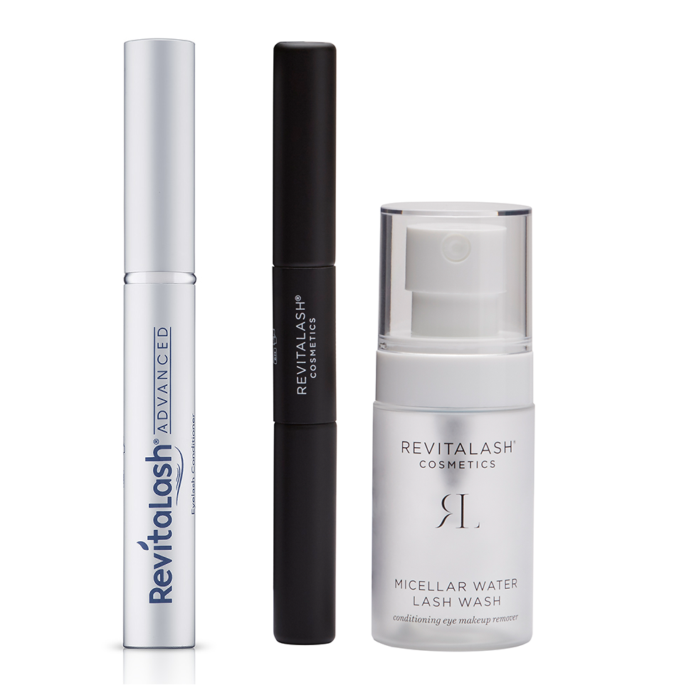 RevitaLash Lash Perfecting Gift Collection zestaw do rzęs: odżywka pobudzająca wzrost rzęs, 3,5 ml + baza pod tusz do rzęs, 2,5 ml + tusz do rzęs r...