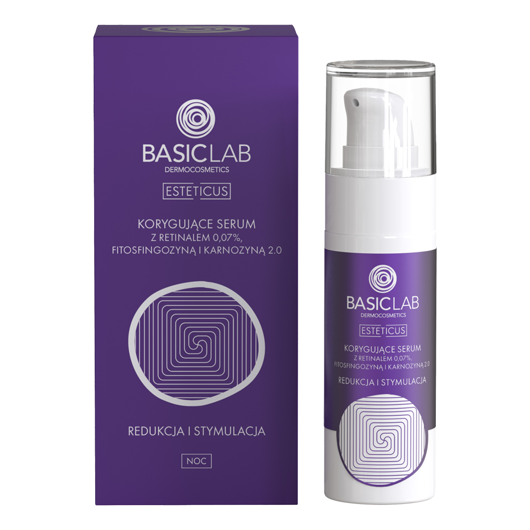 Basiclab Esteticus serum korygujące z retinalem 0,07%, 30 ml