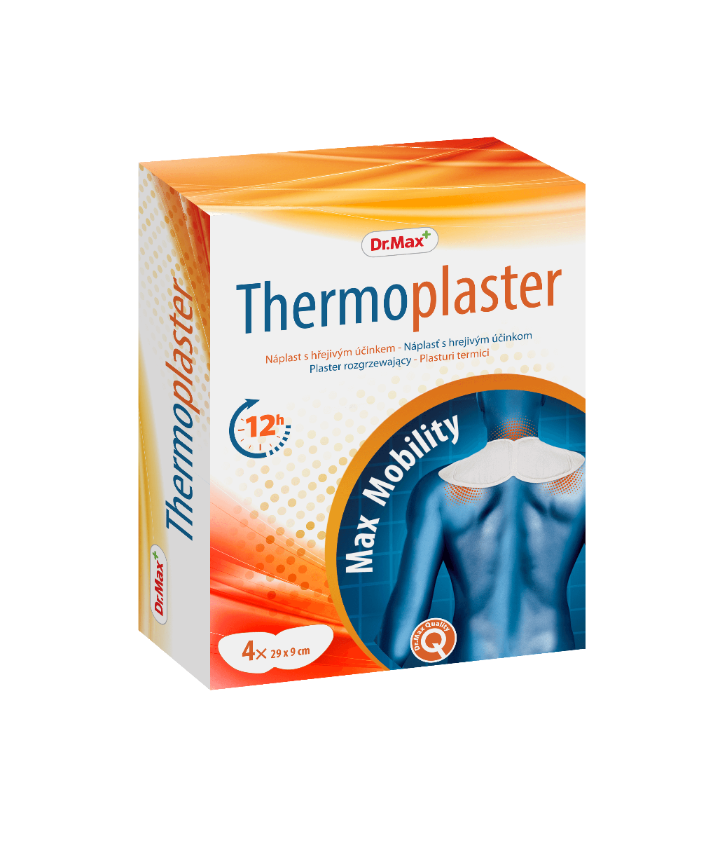 Thermoplaster Dr.Max, plaster rozgrzewający na kark, 4 sztuki