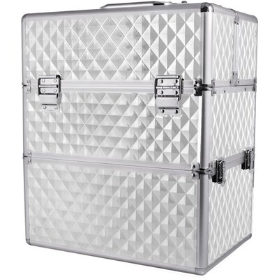 Kuferek kosmetyczny SUNONE 15413 XL Srebrny