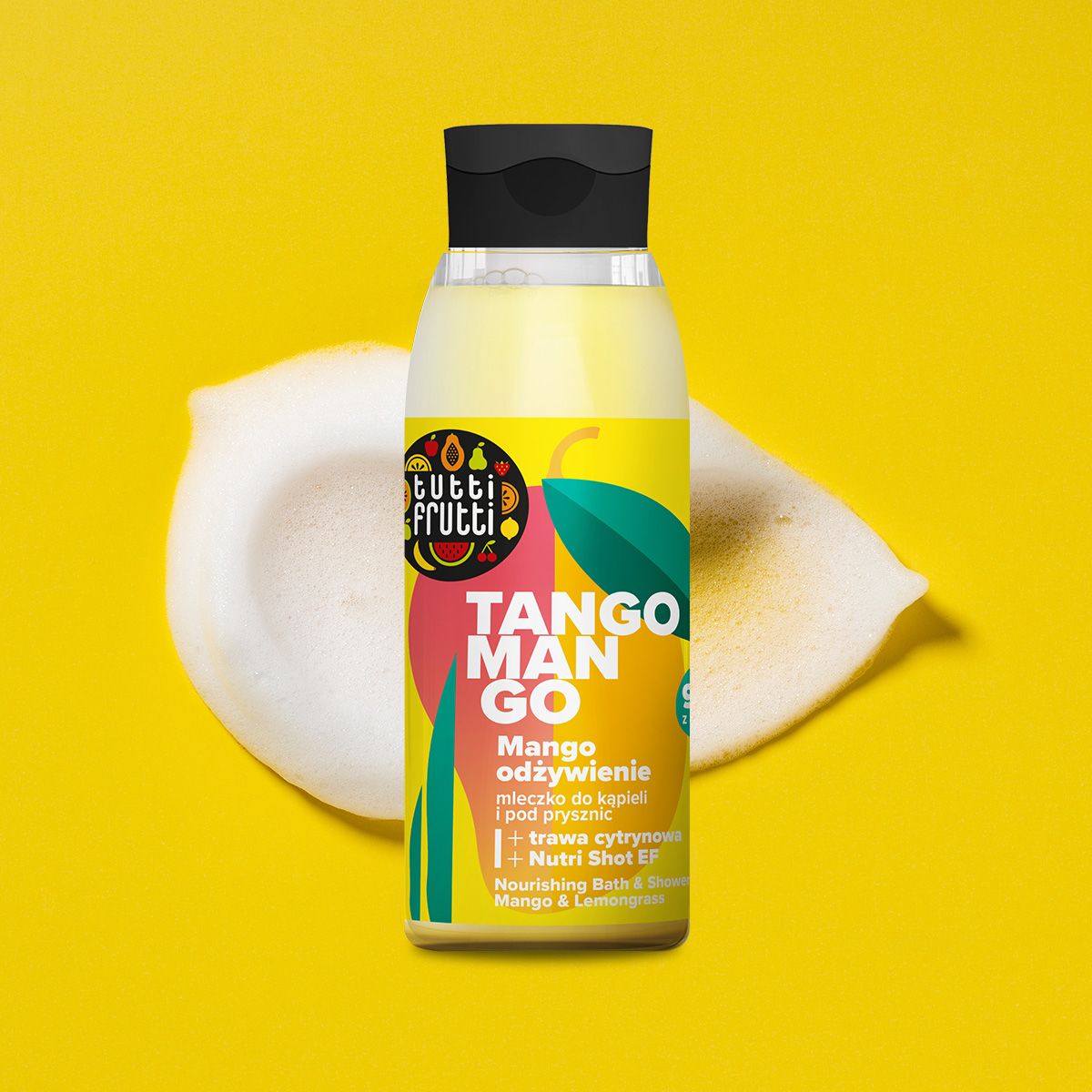 Tutti Frutti Tango Mango odżywcze mleczko do kąpieli i pod prysznic, 400 ml