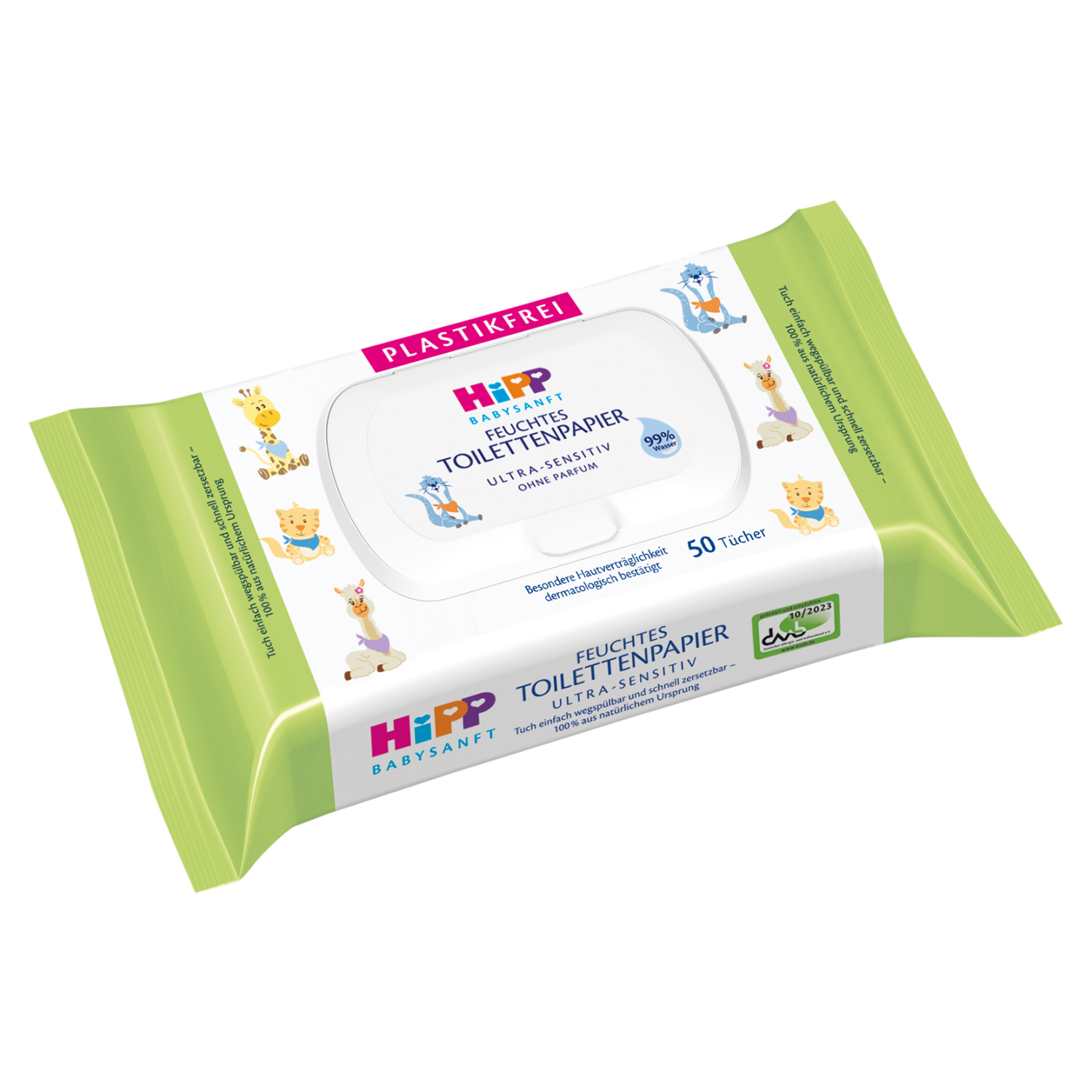 Hipp Babysanft Ultra-Sensitive nawilżany papier toaletowy, 50 szt./1 opak.