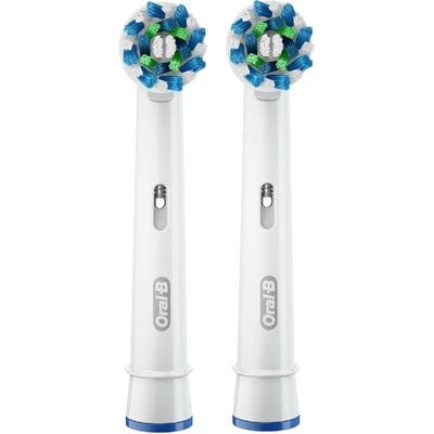 Końcówka szczoteczki ORAL-B 3D CrossAction Biały (2 szt.) (Czyści płytkę nazębną)
