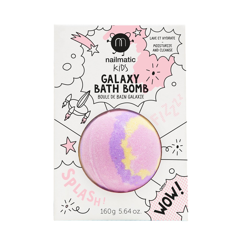 Nailmatic Kids Galaxy Bath Bomb kula do kąpieli dla dzieci Supernova, 160 g