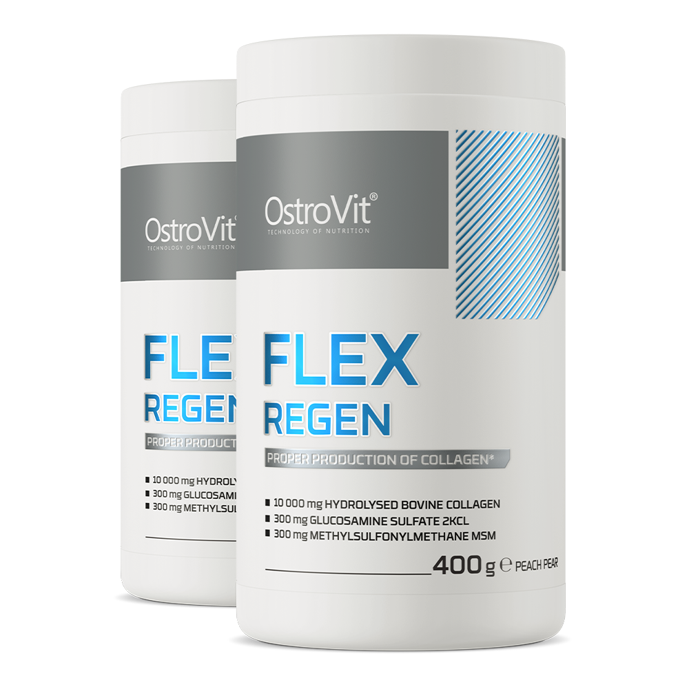 2 x OstroVit Flex Regen 400 g o smaku brzoskwiniowo-gruszkowym