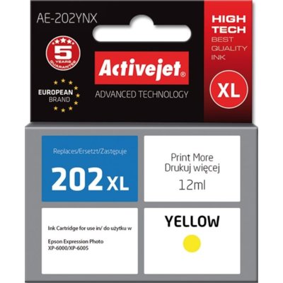 Tusz ACTIVEJET do Epson 202 XL H44010 Żółty 12 ml AE-202YNX