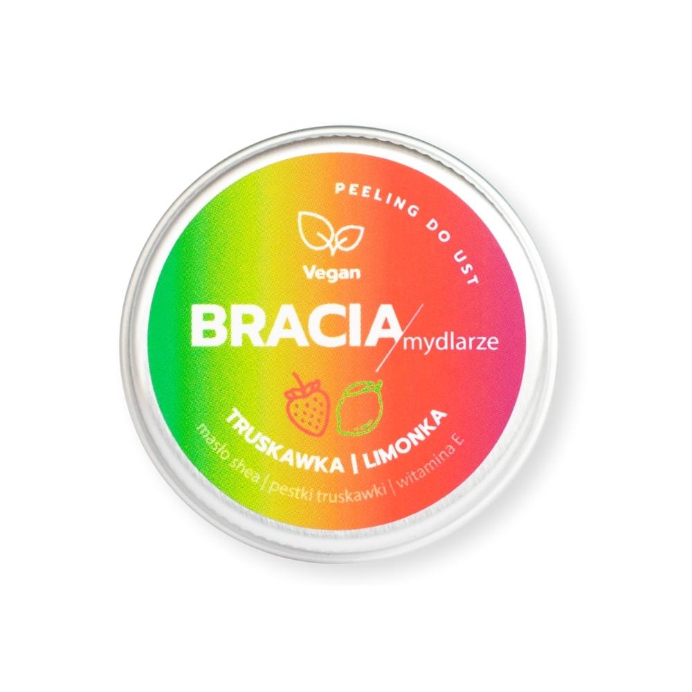 Bracia Mydlarze peeling do ust truskawka z limonką, 15 g
