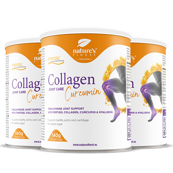 Nature's Finest Collagen Jointcare Curcumin zestaw: suplement diety z kolagenem i kurkuminą, 3x140 g