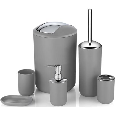Zestaw akcesoriów łazienkowych GOCKOWIAK Flores Szary