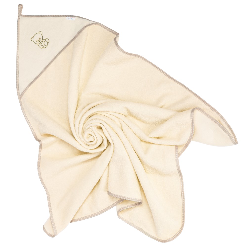 Bocioland okrycie kąpielowe ręcznik 80x80 cm ecru, 1 szt.
