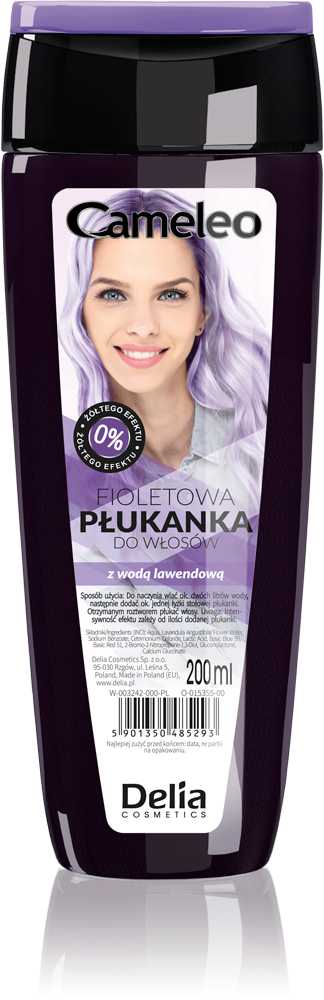 Delia Cameleo 02 Fiolet Płukanka do włosów z wodą lawendową, 200 ml