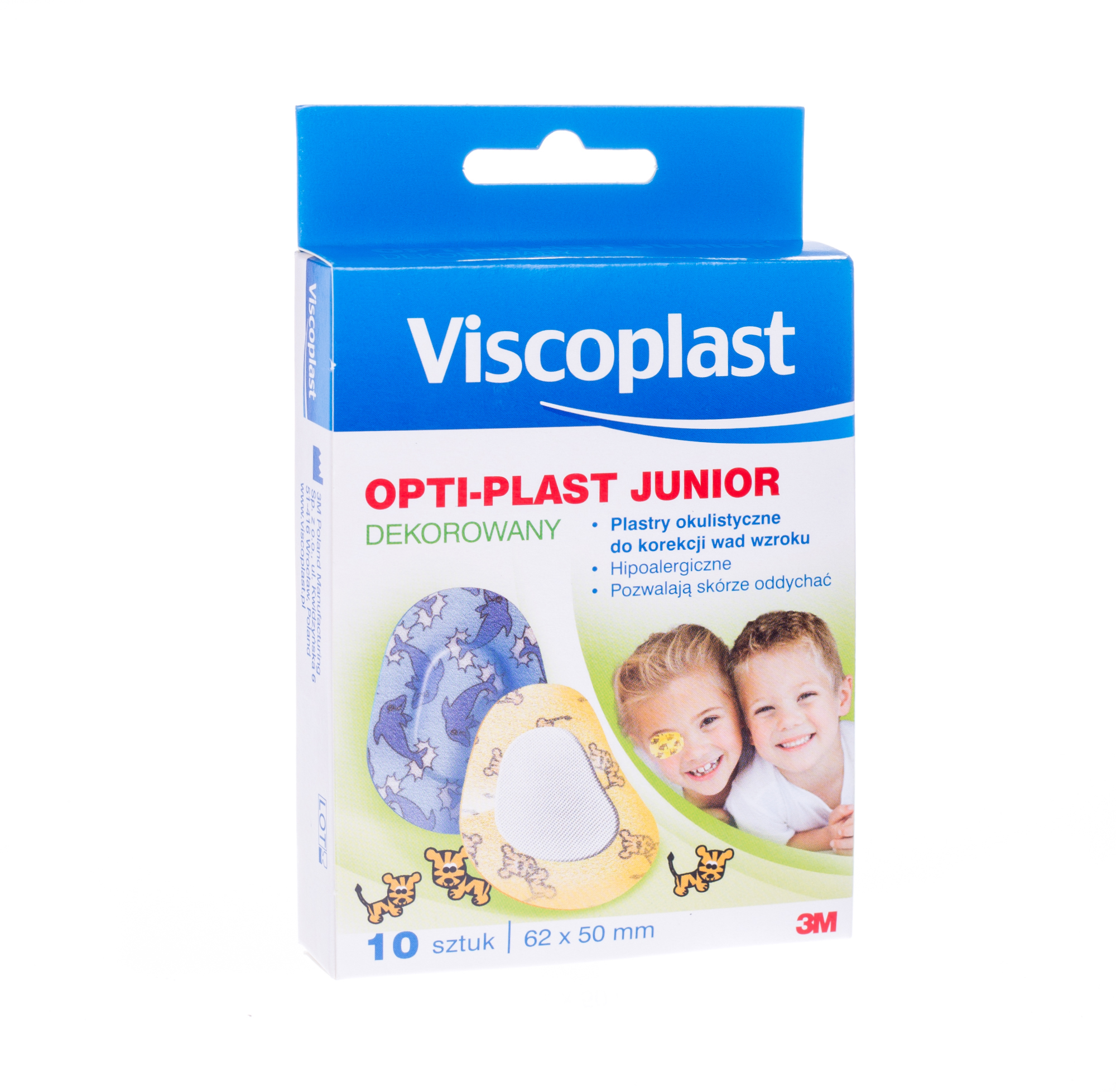Viscoplast Opti-Plast Junior, plastry okulistyczne dekorowane, 10 sztuk