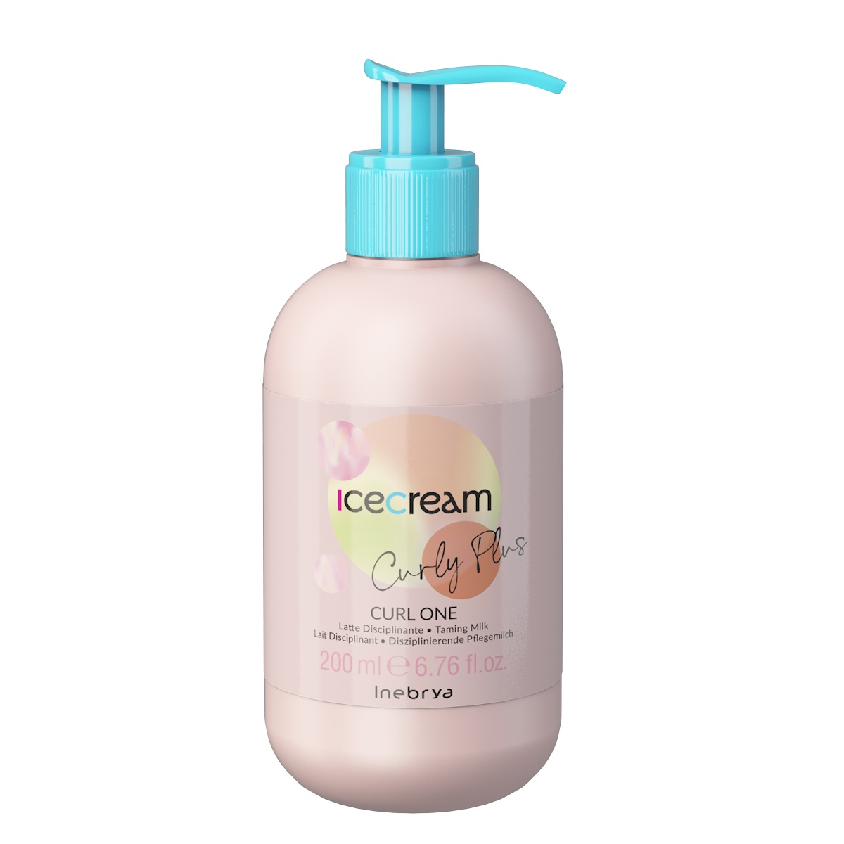 Inebrya Ice Cream Curly Plus dyscyplinujące mleczko do włosów kręconych i falowanych, 200 ml