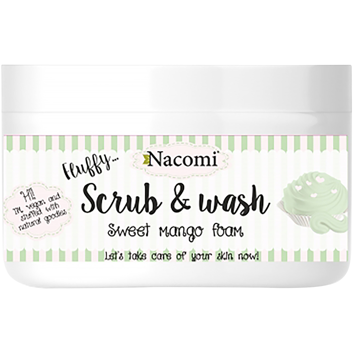 Nacomi Scrub&Wash pianka peelingująco-myjąca do ciała o zapachu słodkiego mango, 180 g