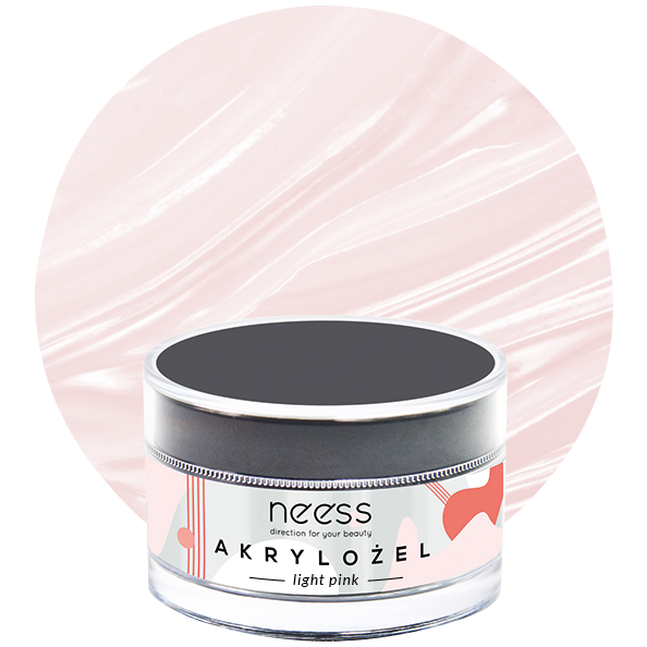 Neess akrylożel budujący i przedłużający płytkę paznokci light pink, 15 g