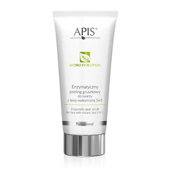 Apis HYDRO EVOLUTION enzymatyczny peeling gruszkowy do twarzy z lawą wulkaniczną 2w1, 200 ml