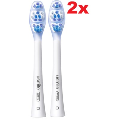 Oryginalna końcówka szczoteczki USMILE Advanced Whitening (2 szt.) (Usuwa płytkę bakteryjną)