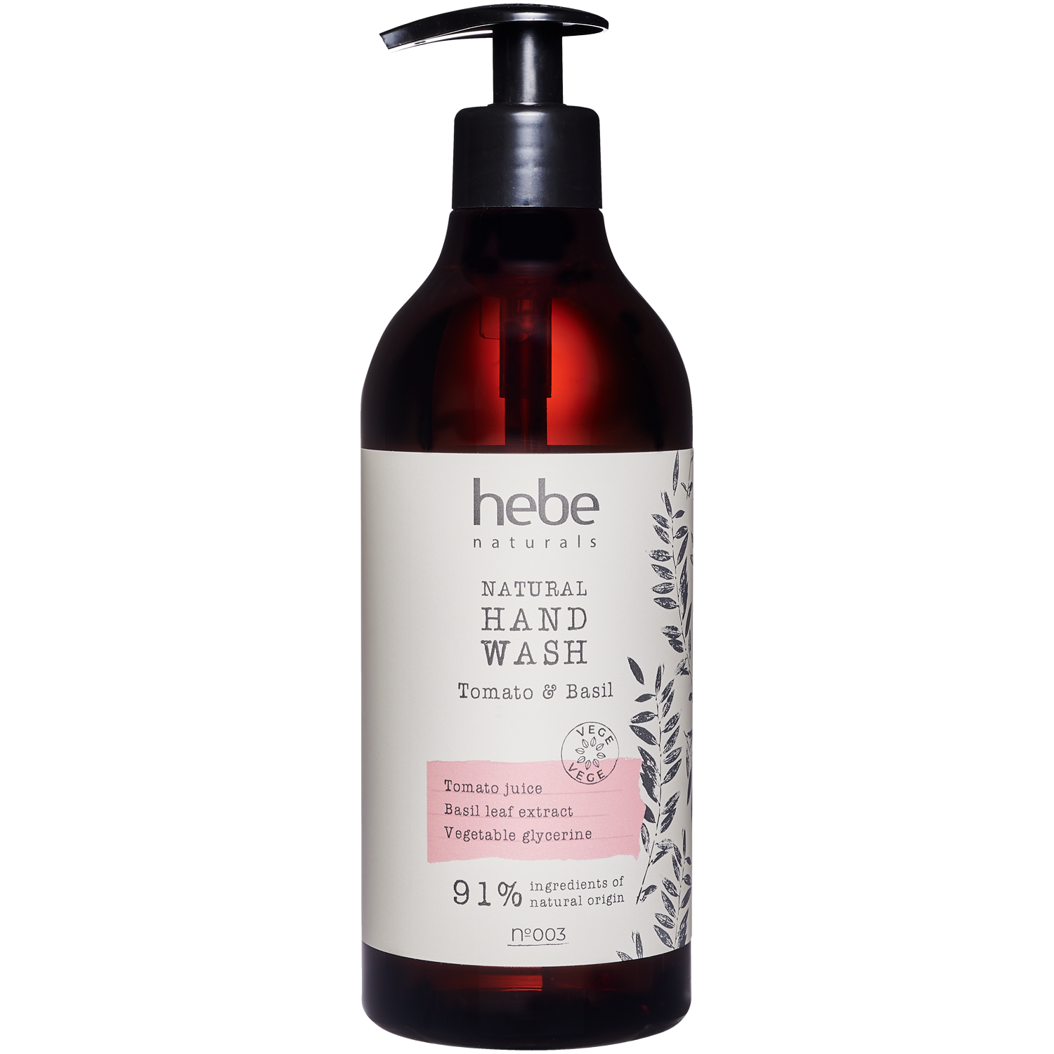 Hebe Naturals Natural Hand Wash Tomato&Basil mydło do rąk, 500 ml