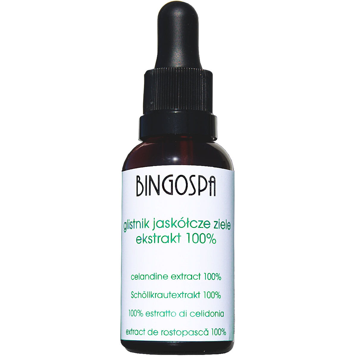 Bingospa glistnik jaskółcze ziele ekstrakt 100% na brodawki i kurzajki, 30 ml