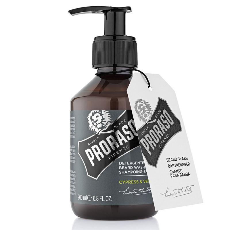 Proraso Cypress and Vetyver szampon oczyszczający do brody, 200 ml