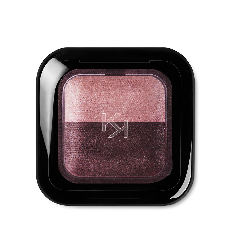 Kiko Milano Bright Duo wypiekany cień do powiek 14 Satin Ancient Rose - Matte Wine, 2,5 g