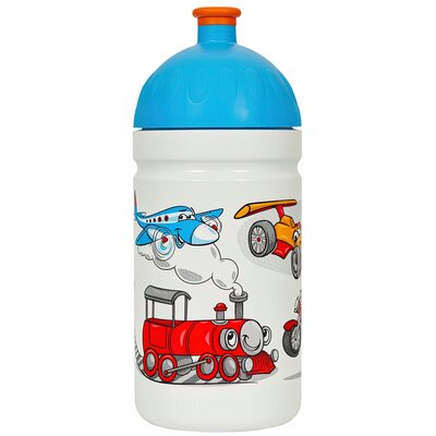 Bidon ZDROWY BIDON Wesoła Podróż 500 ml  Biało-niebieski