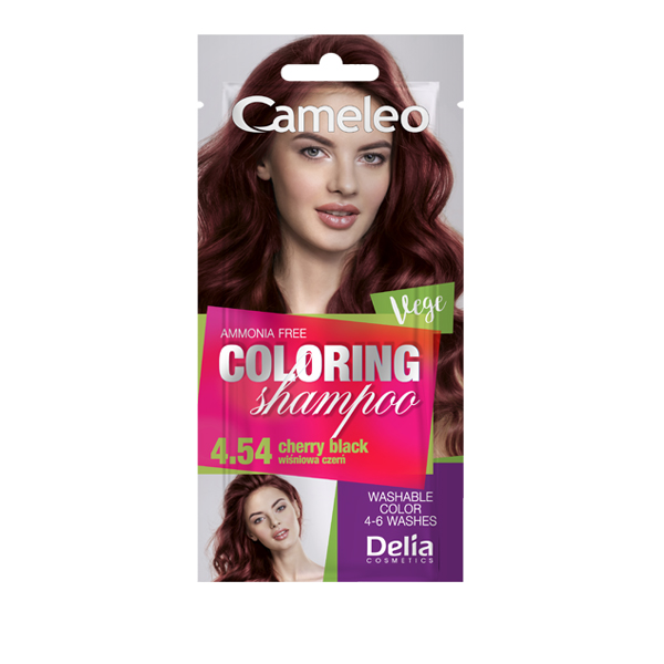 Delia Cameleo Coloring Shampoo szampon koloryzujący do włosów 4.54 czarna wiśnia, 40 ml