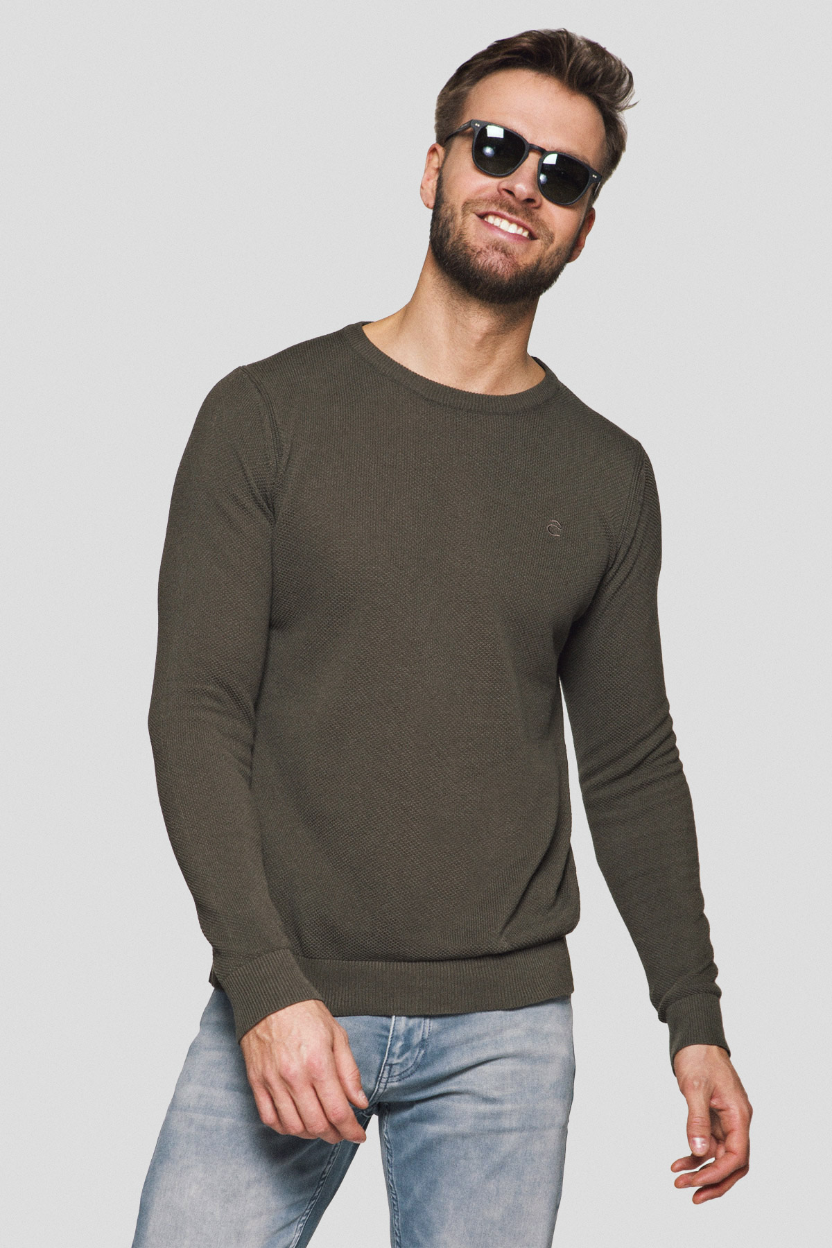 Lancerto Sweter Zielony Bawełniany Zach