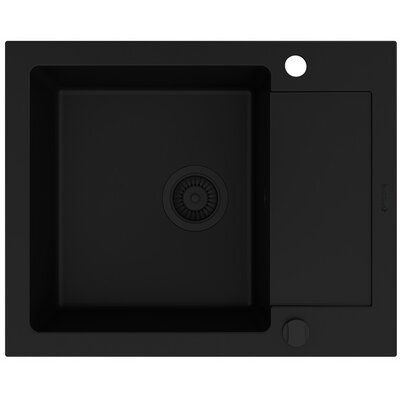 Zlewozmywak jednokomorowy z ociekaczem PYRAMIS Mido 1B1D 070167602 Czarny 50x62