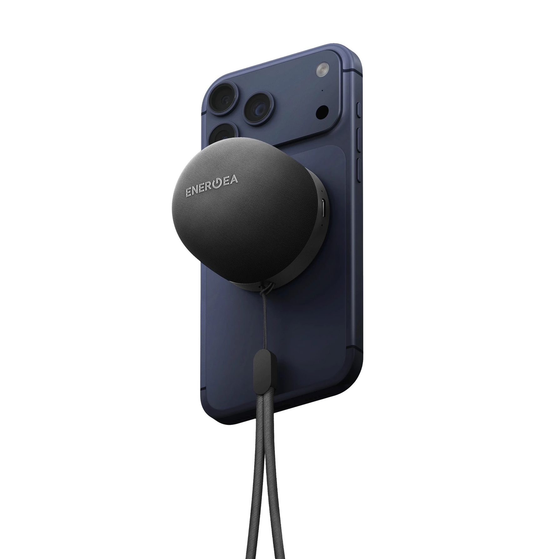 Energea MAGAUDIO GO MagSafe z paskiem szary - głośnik mobilny