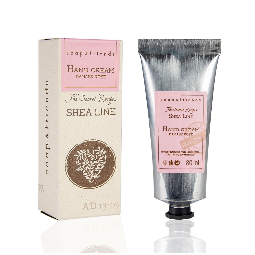 Soap&Friends Shea Line krem do rąk róża, 80 ml