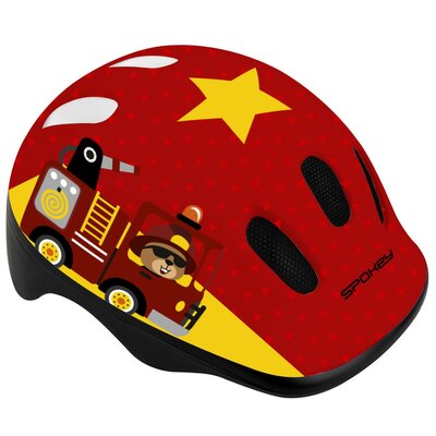 Kask rowerowy SPOKEY Fun Czerwono-żółty dla Dzieci (rozmiar M)