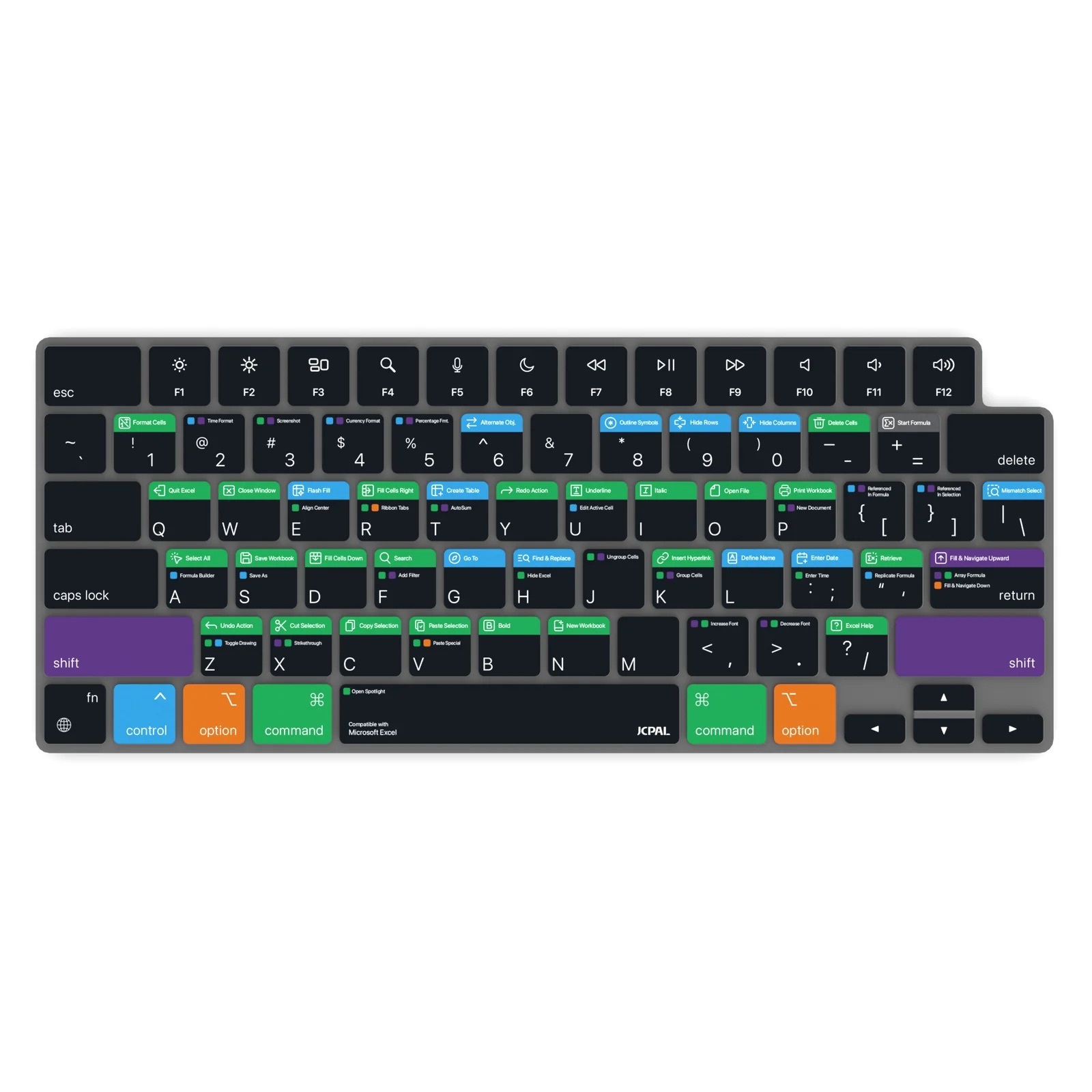 JCPal Verskin EXCEL with EU Layout JCPAL - nakładka na klawiaturę MB14Pro/13/15/16/Air