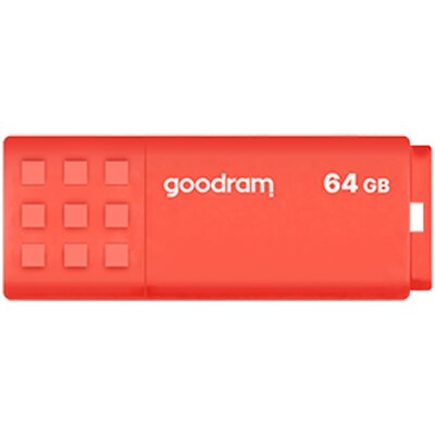 Pendrive GOODRAM UME3 64GB, USB 3.2 Gen. 1 (USB 3.0), Odczyt 60 Mb/s, Zapis 20 Mb/s Pomarańczowy