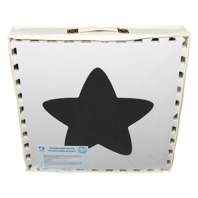 Mata piankowa HUMBI Puzzle 120 x 120 x 1 cm (4 elementy) Czarno-biały