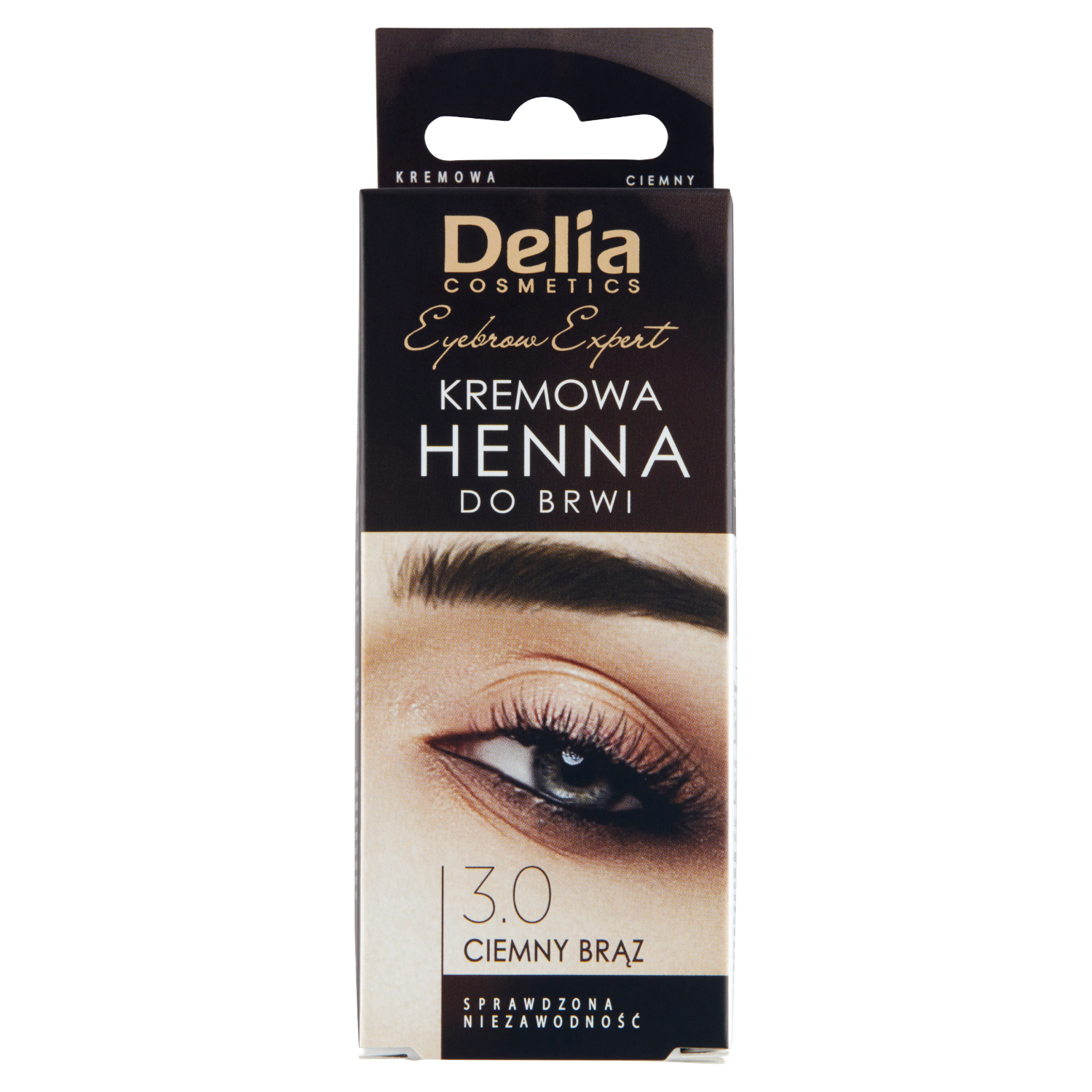 Delia kremowa henna do brwi 3.0 ciemny brąz, 15 ml
