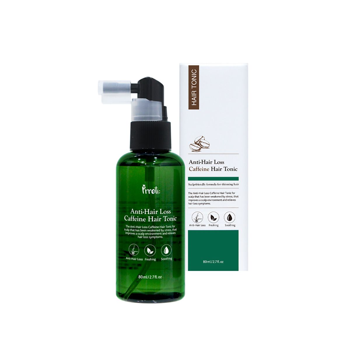 Prreti Anti-Hair Loss kofeinowy tonik do włosów przeciw wypadaniu, 80 ml