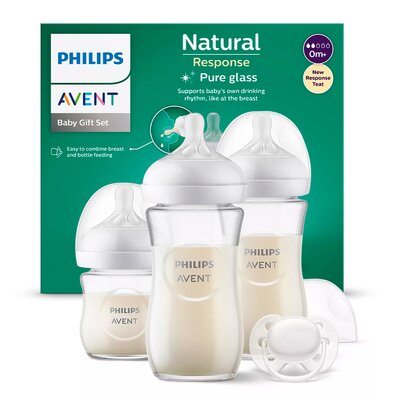 Butelka PHILIPS AVENT Newborn Glass Gift SCD878/11 Responsywne (3 sztuki)