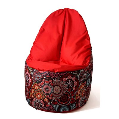 Pufa worek GO GIFT Mandala Druk-czerwony XL 120 x 80 cm