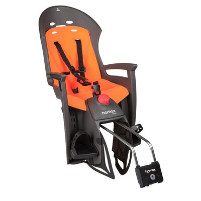 Fotelik rowerowy HAMAX Siesta Tylny Rura podsiodłowa 22kg Szaro-pomarańczowy