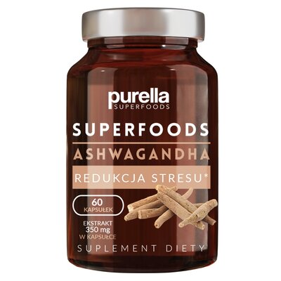 Adaptogen PURELLA Superfoods Ashwagandha (60 kapsułek)