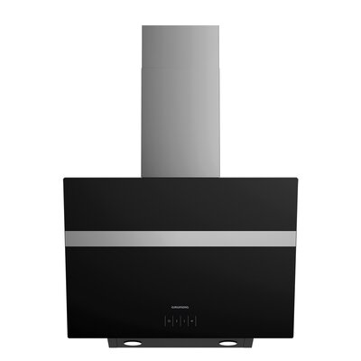 Okap GRUNDIG GDS2460B Inox+czarne szkło 632m3/h 67dB klasa A