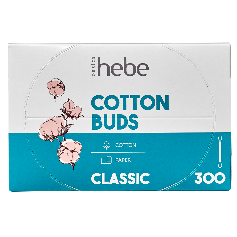 Hebe Basics Cotton Buds patyczki higieniczne, 300 szt./1 opak.