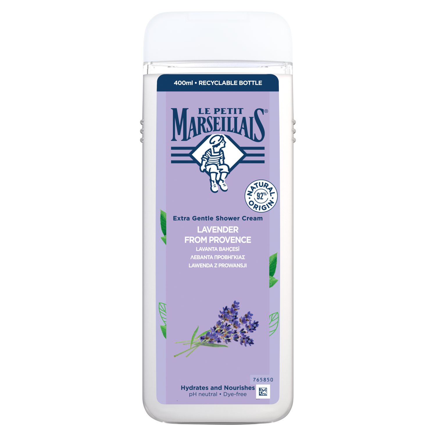 Le Petit Marseillais Lavender From Provence kremowy żel pod prysznic lawenda z Prowansji, 400 ml