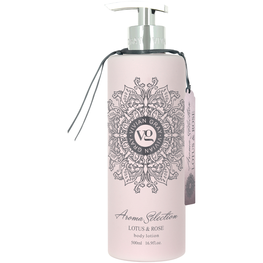 Vivian Gray Aroma Selection Lotus & Rose nawilżająco-odżywcze mleczko do ciała, 500 ml