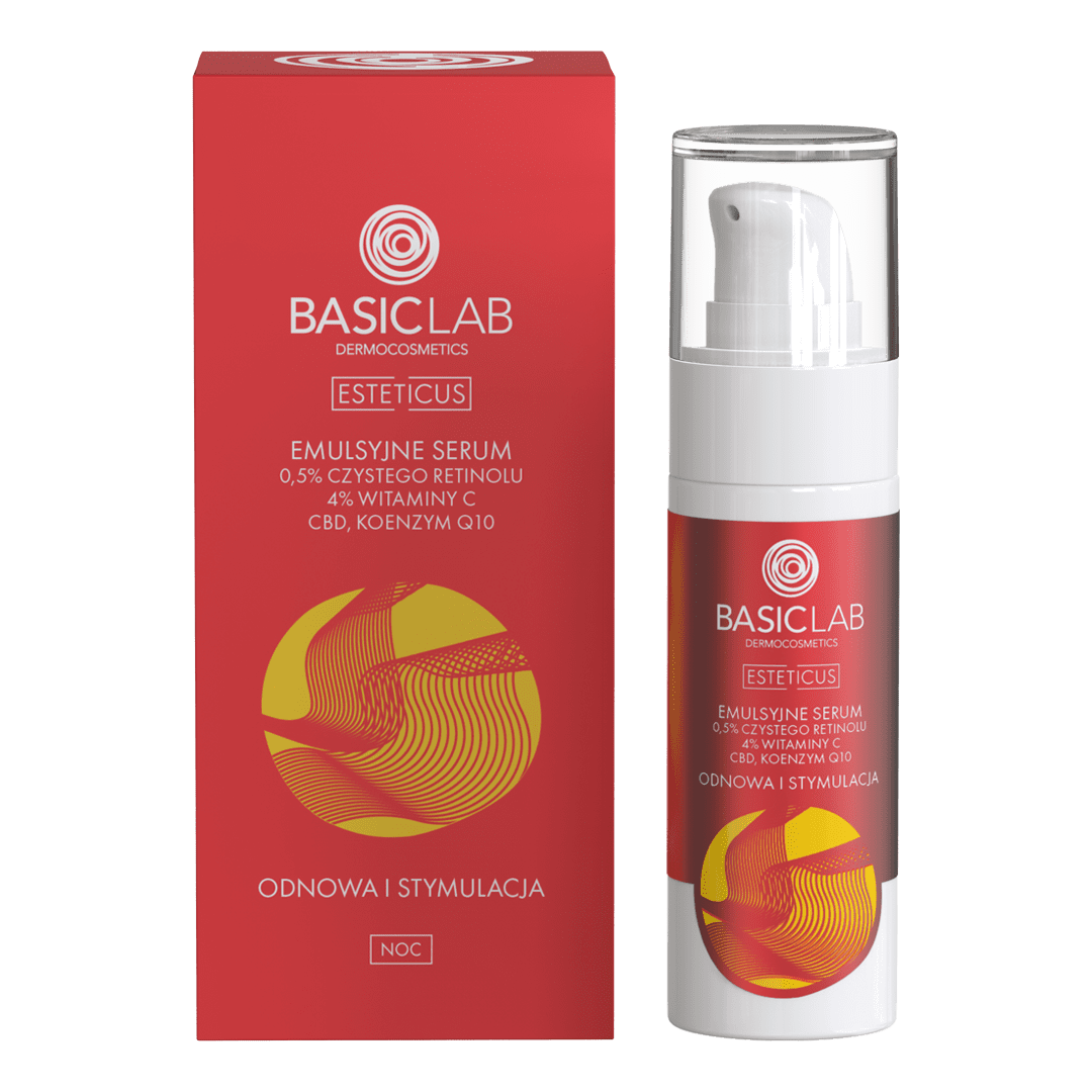 Basiclab Esteticus emulsyjne serum z 0,5% retinolem do twarzy, 30 ml