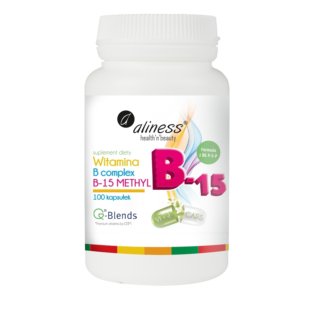 Aliness Witamina B Complex B-15 Methyl suplement diety witamina B, 100 kaps./1 opak.