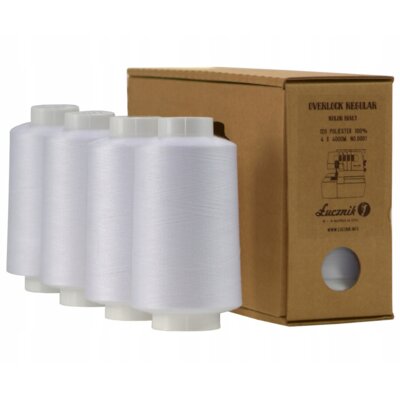 Zestaw nici ŁUCZNIK Regular 04.061 Biały (4 sztuki)