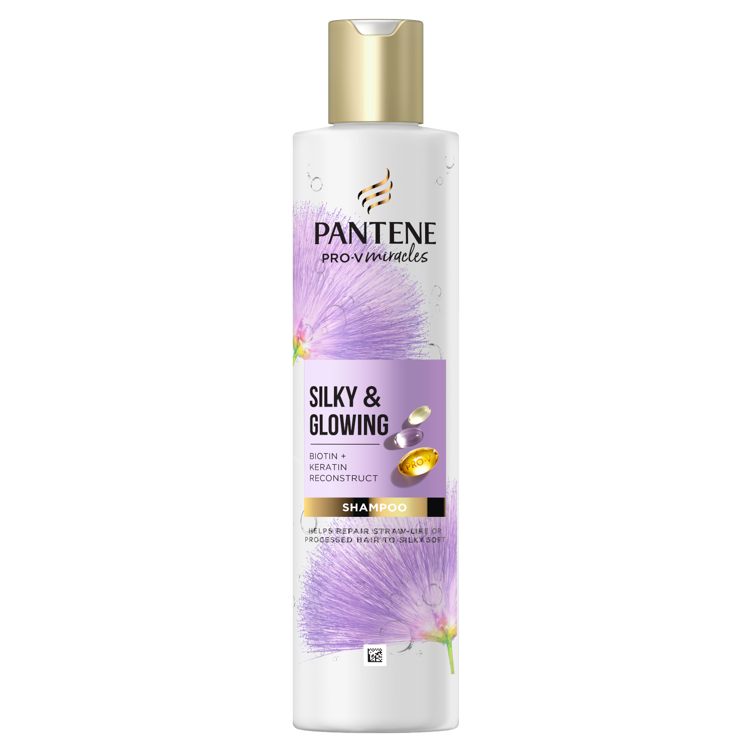 Pantene Silky&Glowing szampon z biotyną i keratyną do włosów, 250 ml