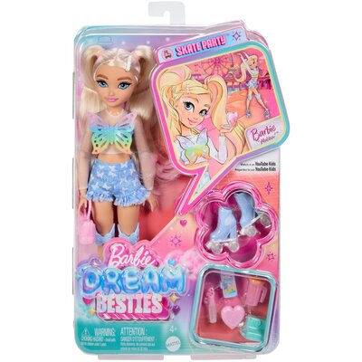 Lalka Barbie Dream Besties Malibu na wrotkach JFX96